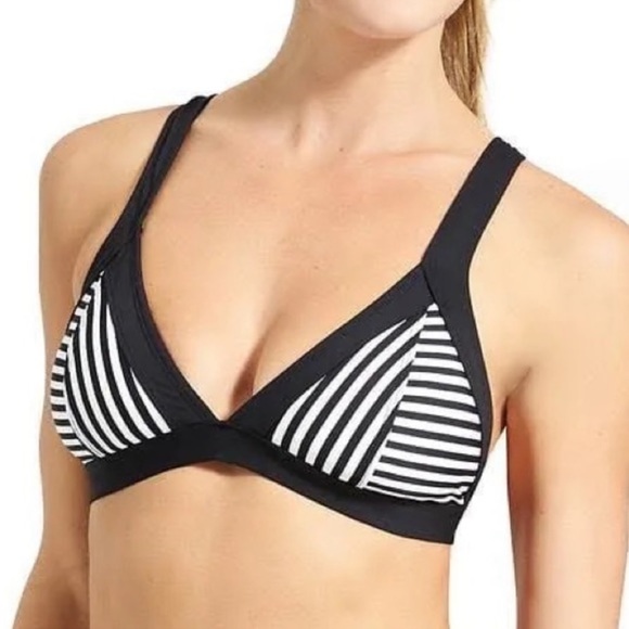 Athleta Other - NWOT Athleta Montauk Stripe Bikini
Top Black White